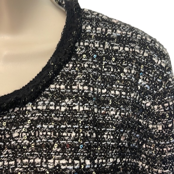 NWT J. Crew Lady Jacket in Black Sequin Tweed - Picture 7 of 9